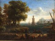 Claude Lorrain Paisaje de un puerto oil painting picture wholesale